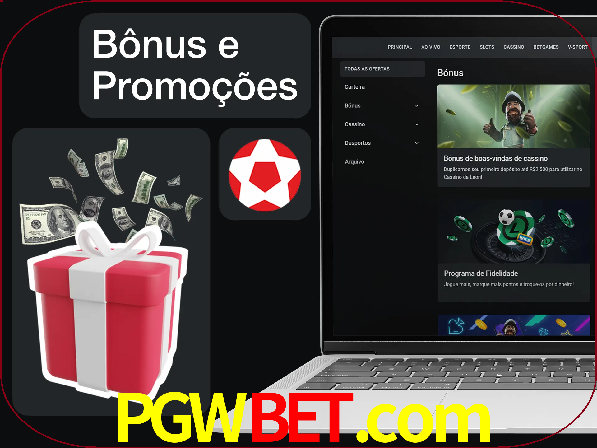 Verifique se há novos bônus e promoções.