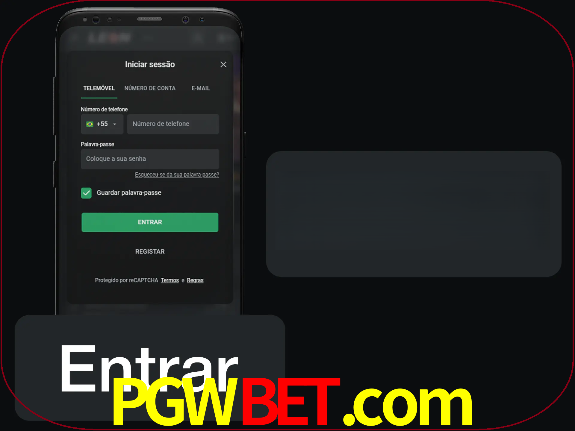 Faça o login para começar a apostar e jogar no cassino.